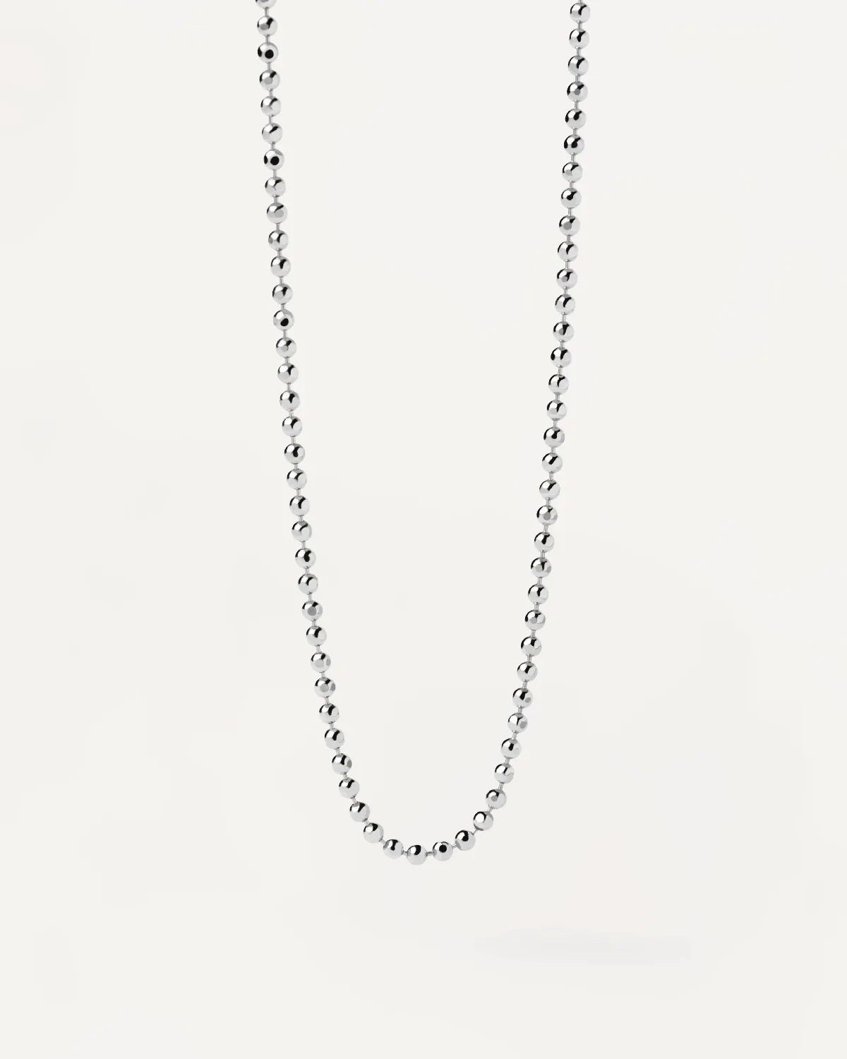 Ball Chain Silver Necklace