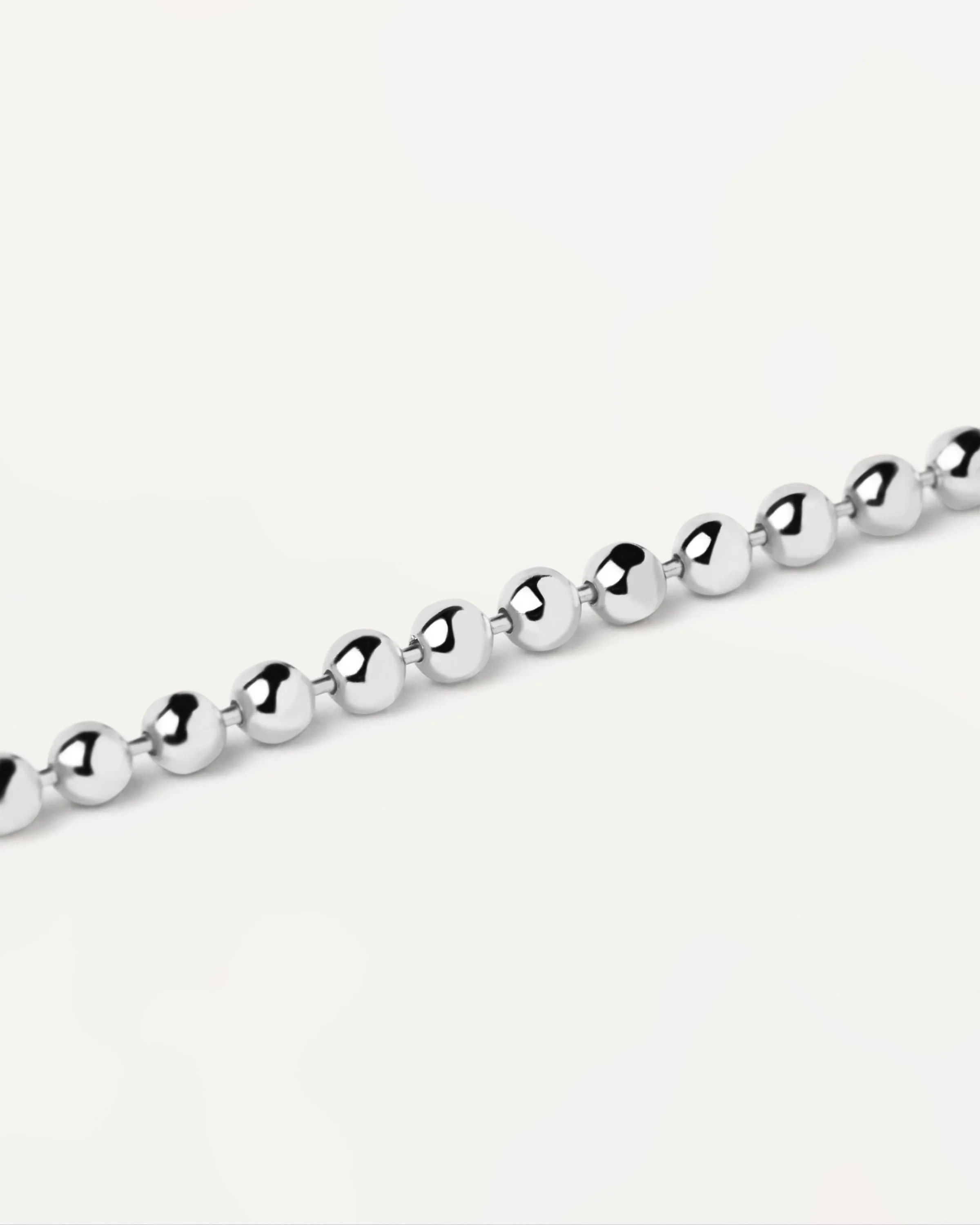 Ball Chain Silver Necklace