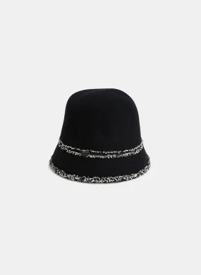 Bouclé Trim Cloche Hat