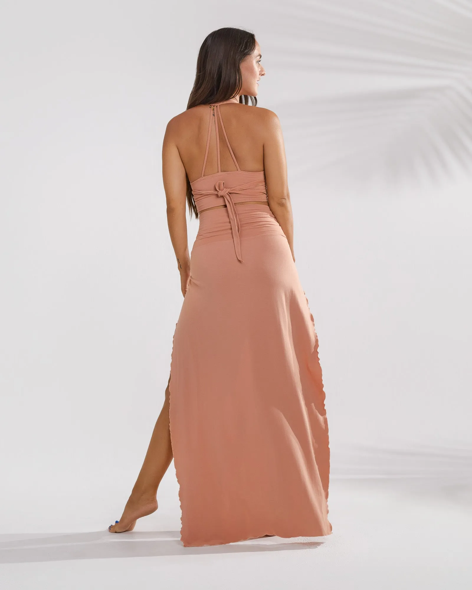 Cleopatra Slit Skirt - French Rose