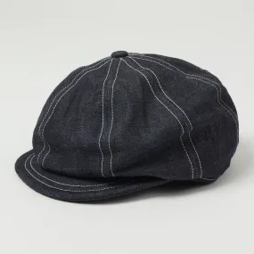 Freewheelers 11oz 'Jam Buster' Denim Flat Cap - Indigo