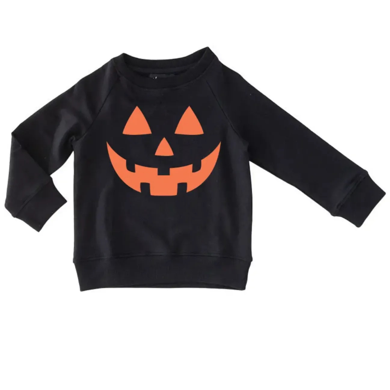 jack o lantern halloween raglan sweatshirt