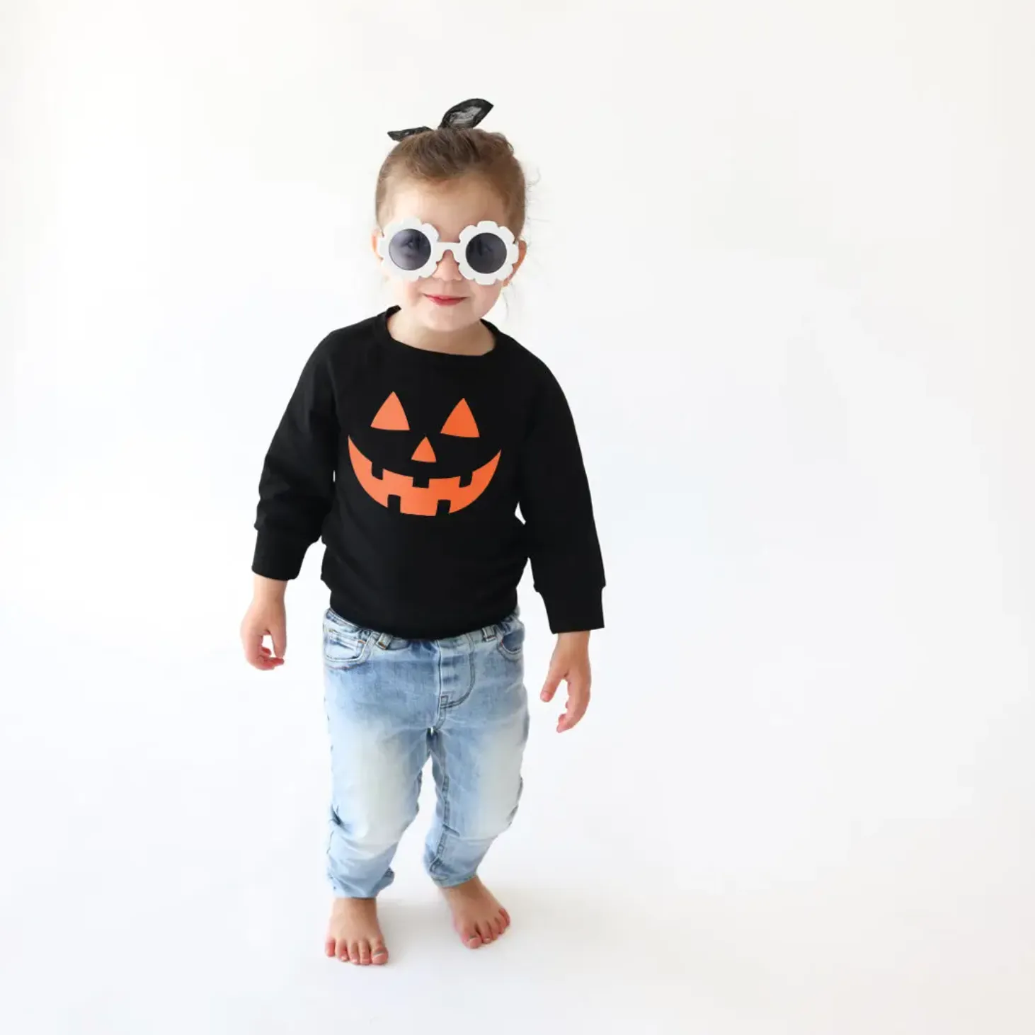 jack o lantern halloween raglan sweatshirt