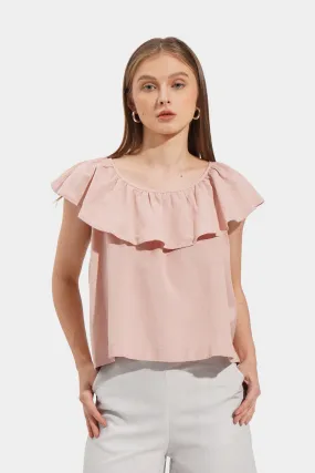 Round Neck Ruffle Top