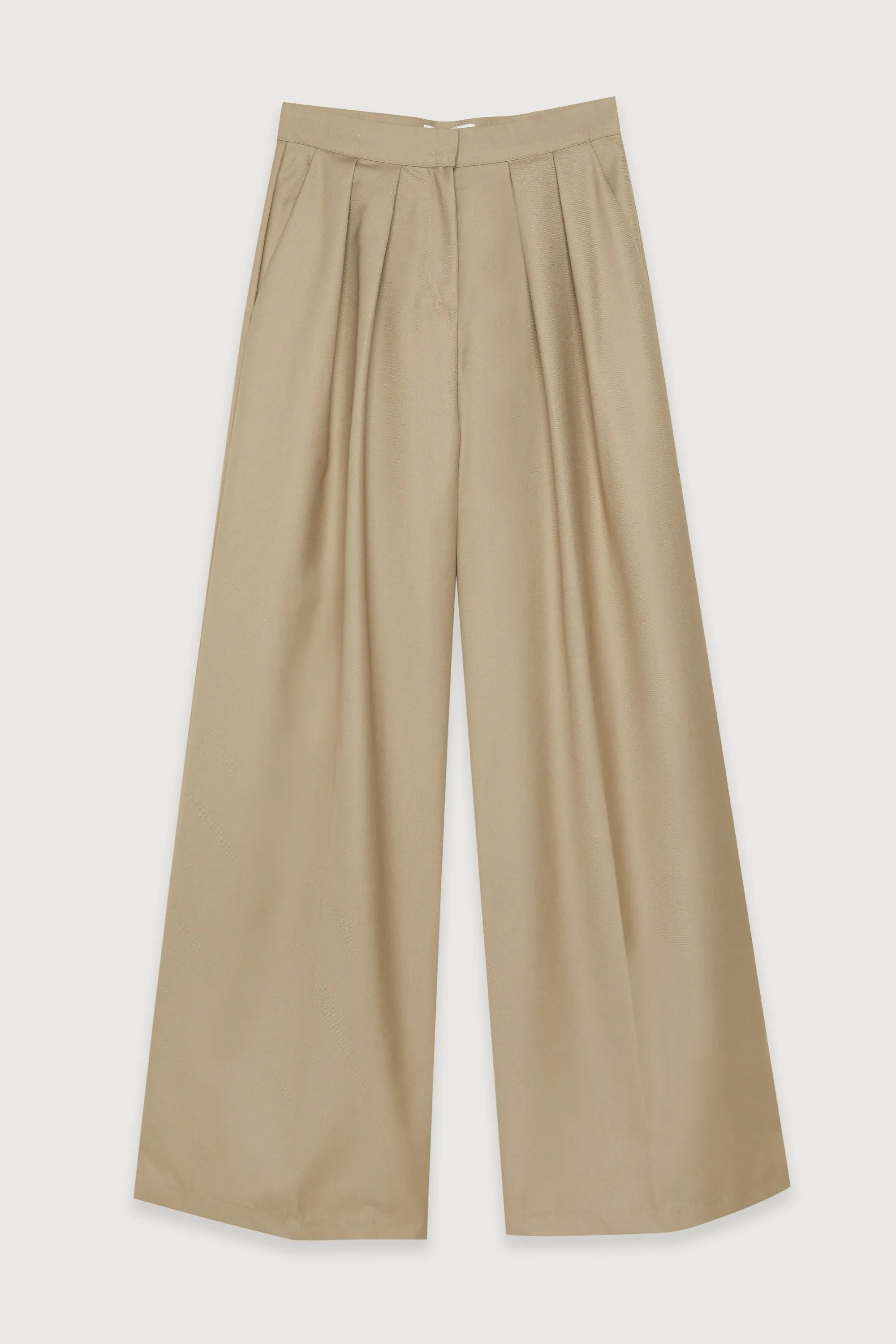 WIDE LEG PANT WITH PLEATS